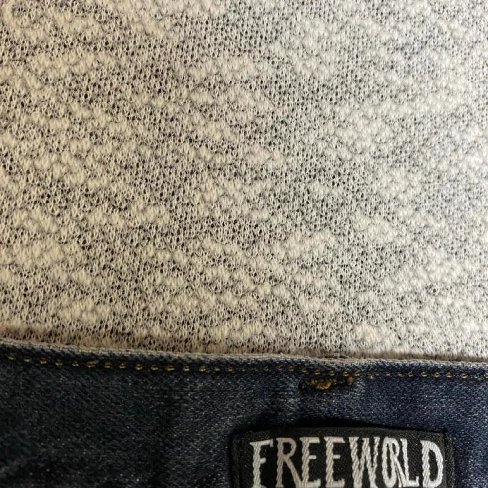 FreeWorld blue denim jeans  bootcut 100% cotton size 36. SKU-B188#denim